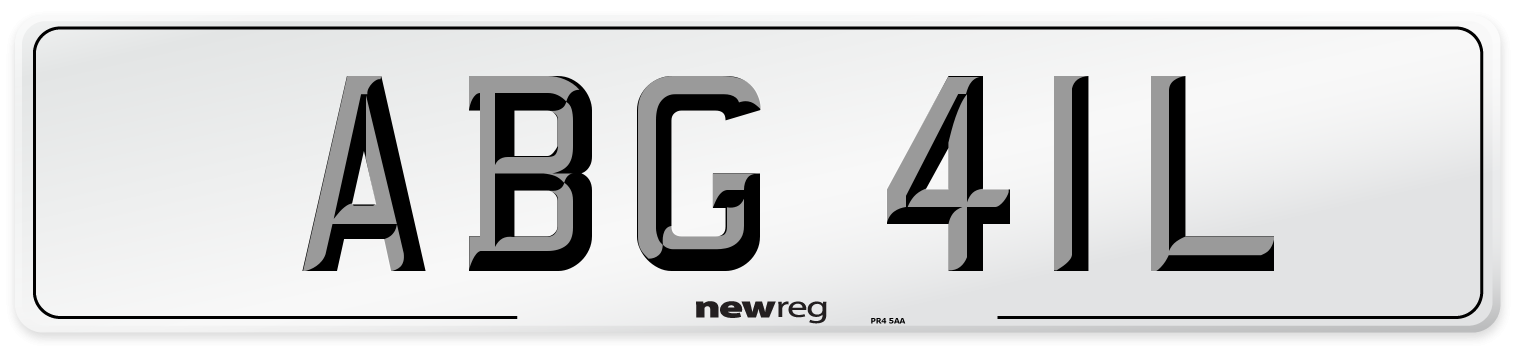 ABG 41L Number Plate from New Reg